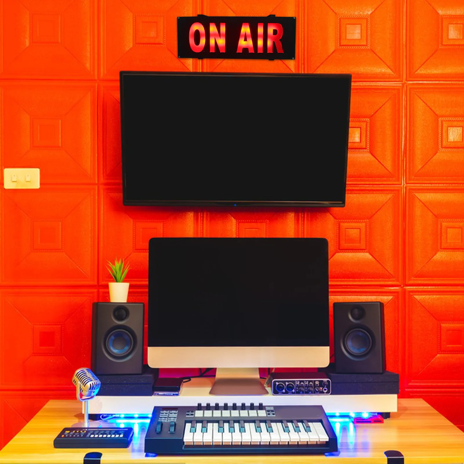 

on Air LED Sign Light for Office Wall Mountable Bright Illuminated Warning Indicator Decorative Room Decoration