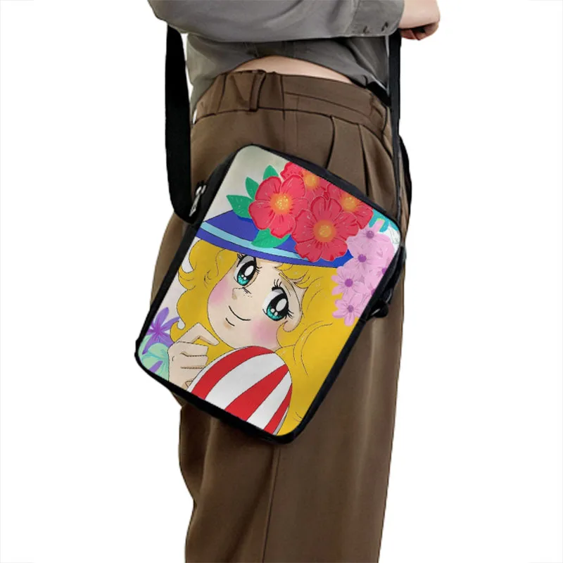 Candy Candy Anime Crossbody Bags 90s Vintage Cartoon Women Handbag Shoulder Bag Portable Storage Bag Book Bags Cute Clutch Gift