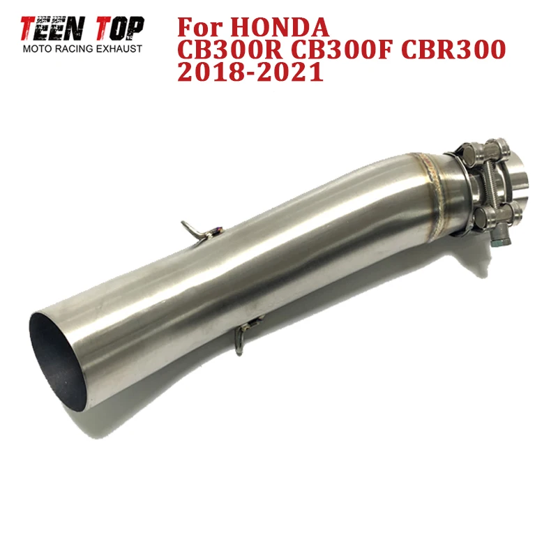 

Motorcycle Exhaust Middle Link Pipe For Honda CBR300R CB300R CB300F Exhaust Mid Pipe Stainless Steel 51mm 2018 2019 2020 2021