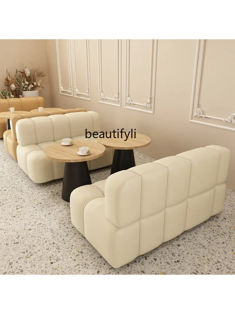 Coffee Tea Shop Western Restaurant Deck Sofa Table Chair Combination Dessert Shop Rest Area Sofa