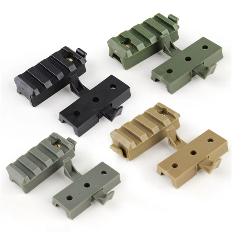 Airsoft Fast Helmaccessoires - Multifunctionele apparaatadapter, Picatinny-adapter en Wing-Loc-adapter, nylon touw voor geleiderails