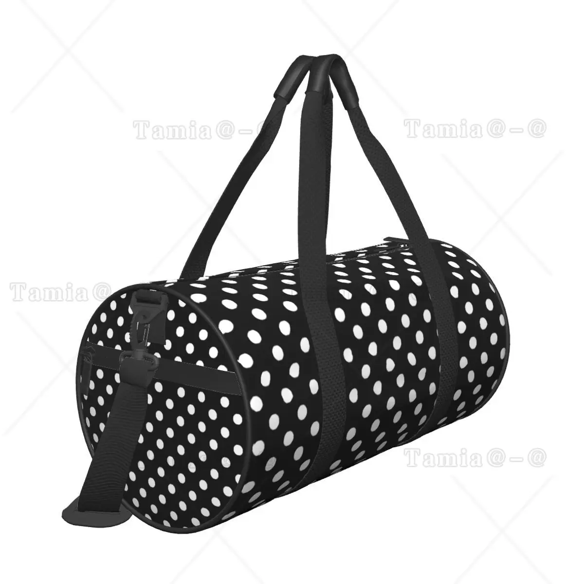 Black White Polka Dot Gym Bag Classic Spots Print Oxford Sports Bags with Shoes Swimming Handbag Colorful Fitness Bag For Male