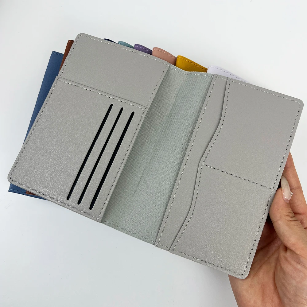 Personalisierte PU-Leder Reisepasshülle mit Mehrfachfunktionen und Mehreren Kartenfächern - Leder-Reisepasshülle – Detail 3