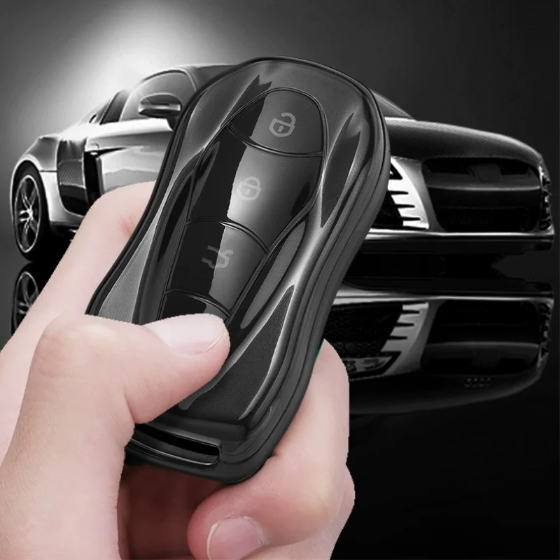 Soft Tpu  Car Remote Key Case Cover for Geely Azkarra Tugella FY11 2019 2020 Atlas Pro New Emgrand GS X6 SUV EC7 Styling