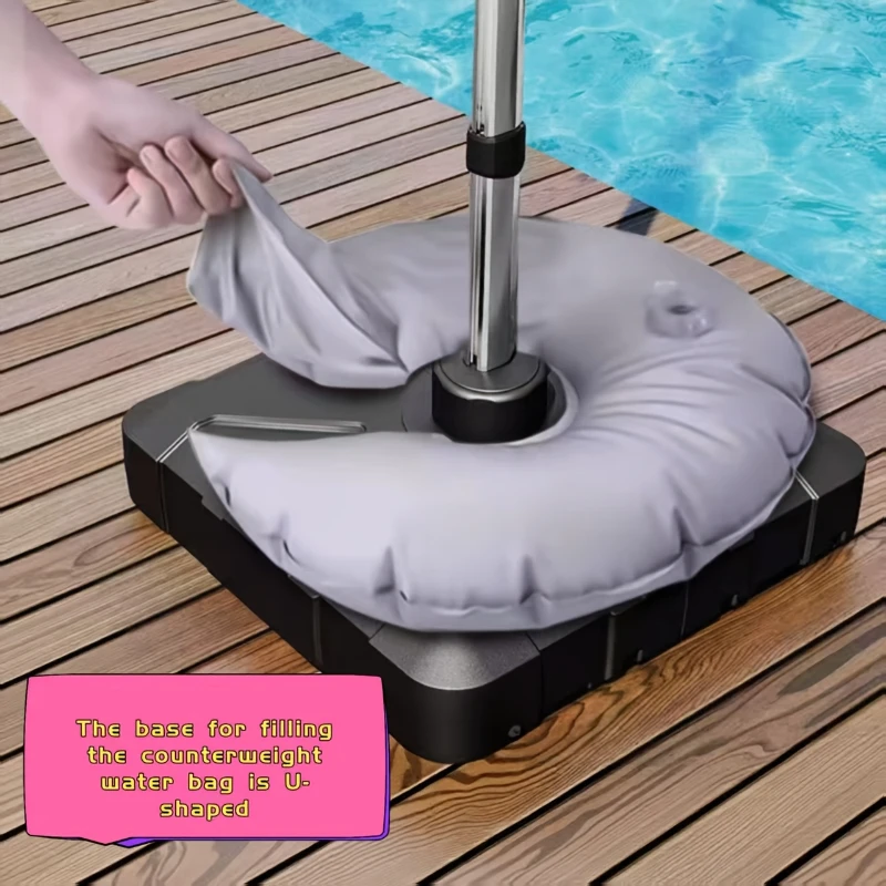 Umbrella Base Round Filling Water Weight Bag Flag Stand Umbrella Filled Holder Parasol Water Injection Bag For Outdoor Leisure