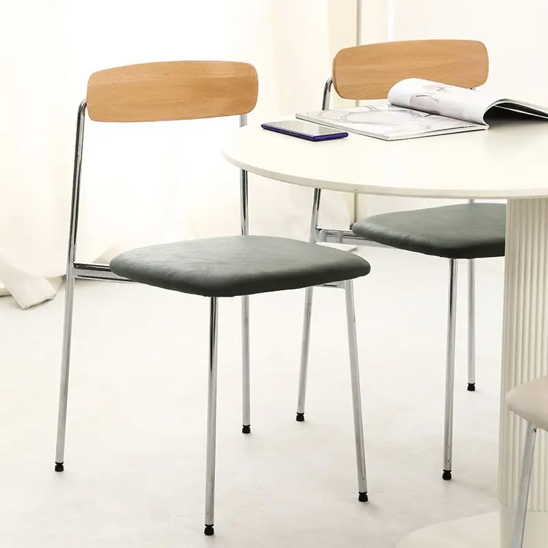 Simple and creative solid wood dining chair, cafe back dining table and chairs