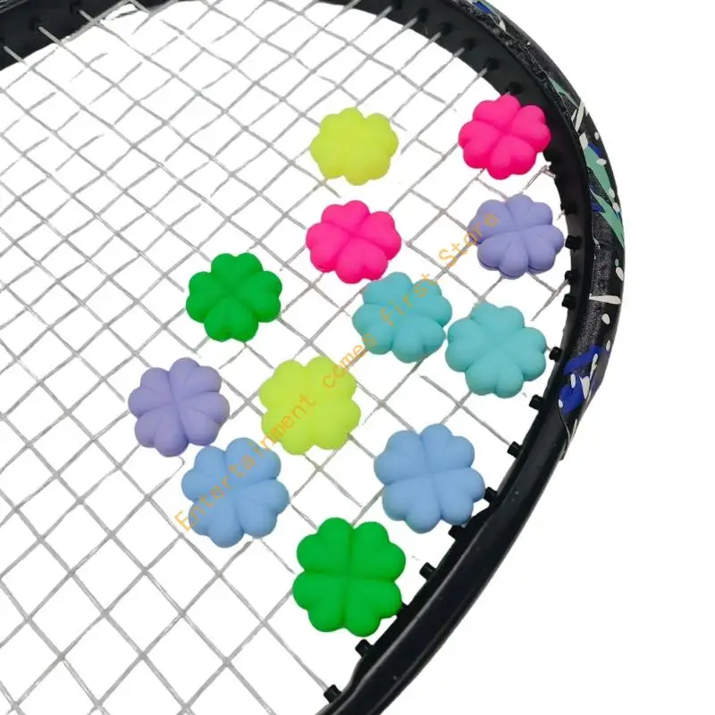 Tennis Vibration Control Dampener 12-Pack, Double-Sided Soft String Insert for Practice Time and Everyday Tennis Use 55KD