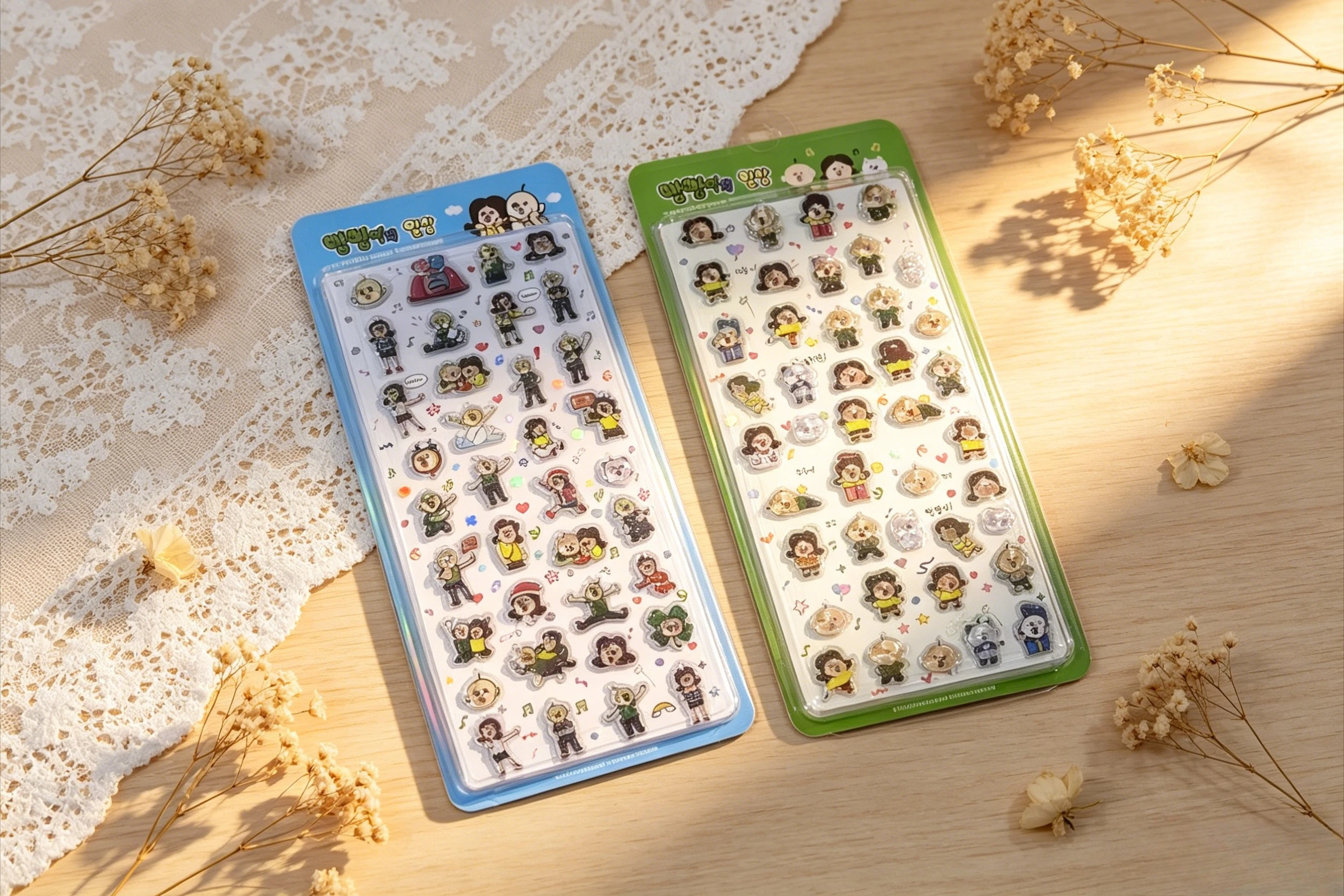 

Transparent Epoxy 3D Kakao Friends Stickers Ugly Cute Cartoon Puffy Decals for Scrapbook Album Phone Kids Craft Decor