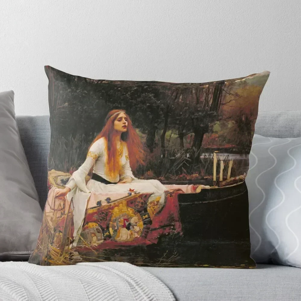 The Lady of Shallot - John William Waterhouse Throw Pillow Decorative pillow case pillow