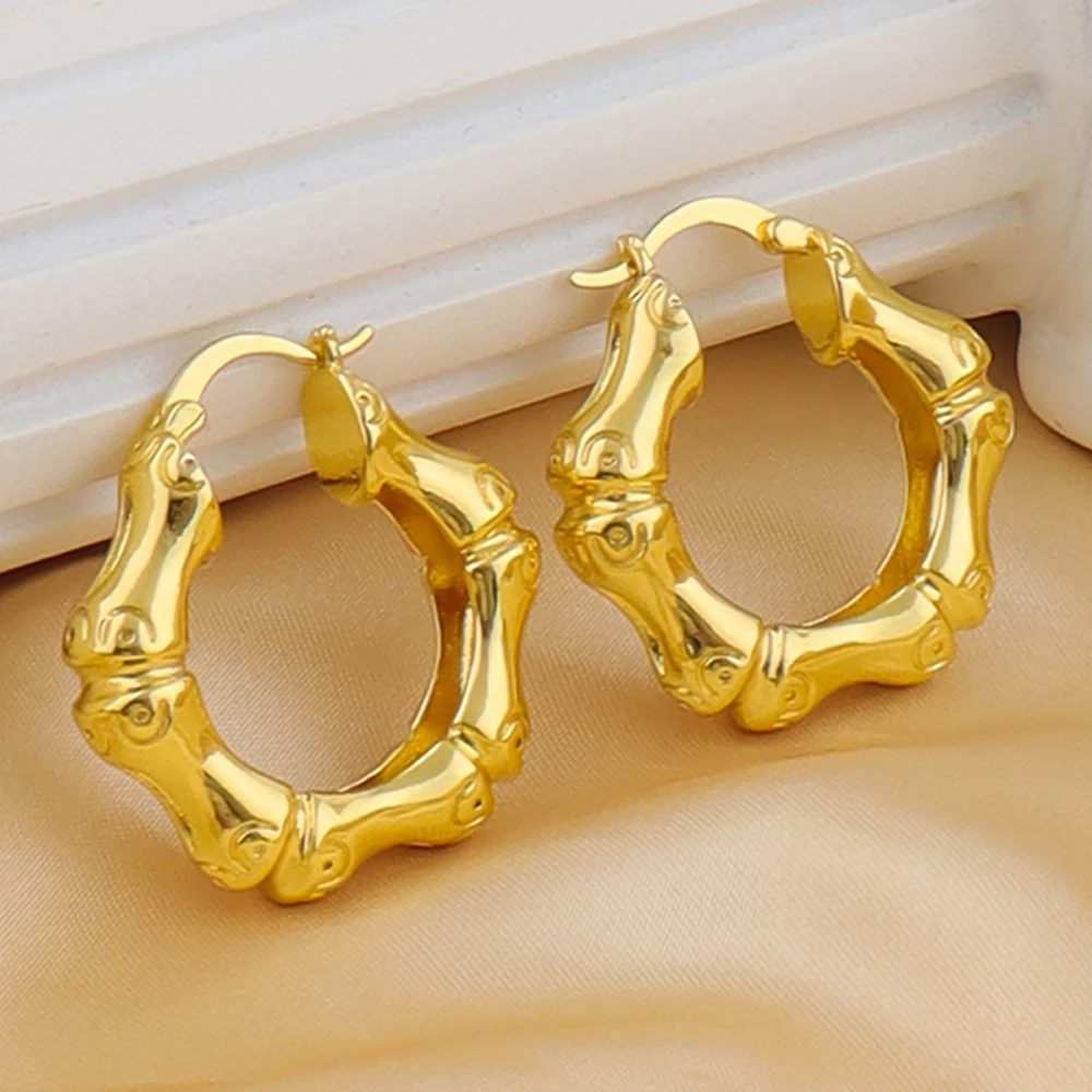 Charms Feine Verarbeitung, Bambusform, Ring-Ohrringe für Frauen, kostenloser Versand, Halloween-Modeschmuck, Mädchen-Accessoires, Geschenke – Detail 6