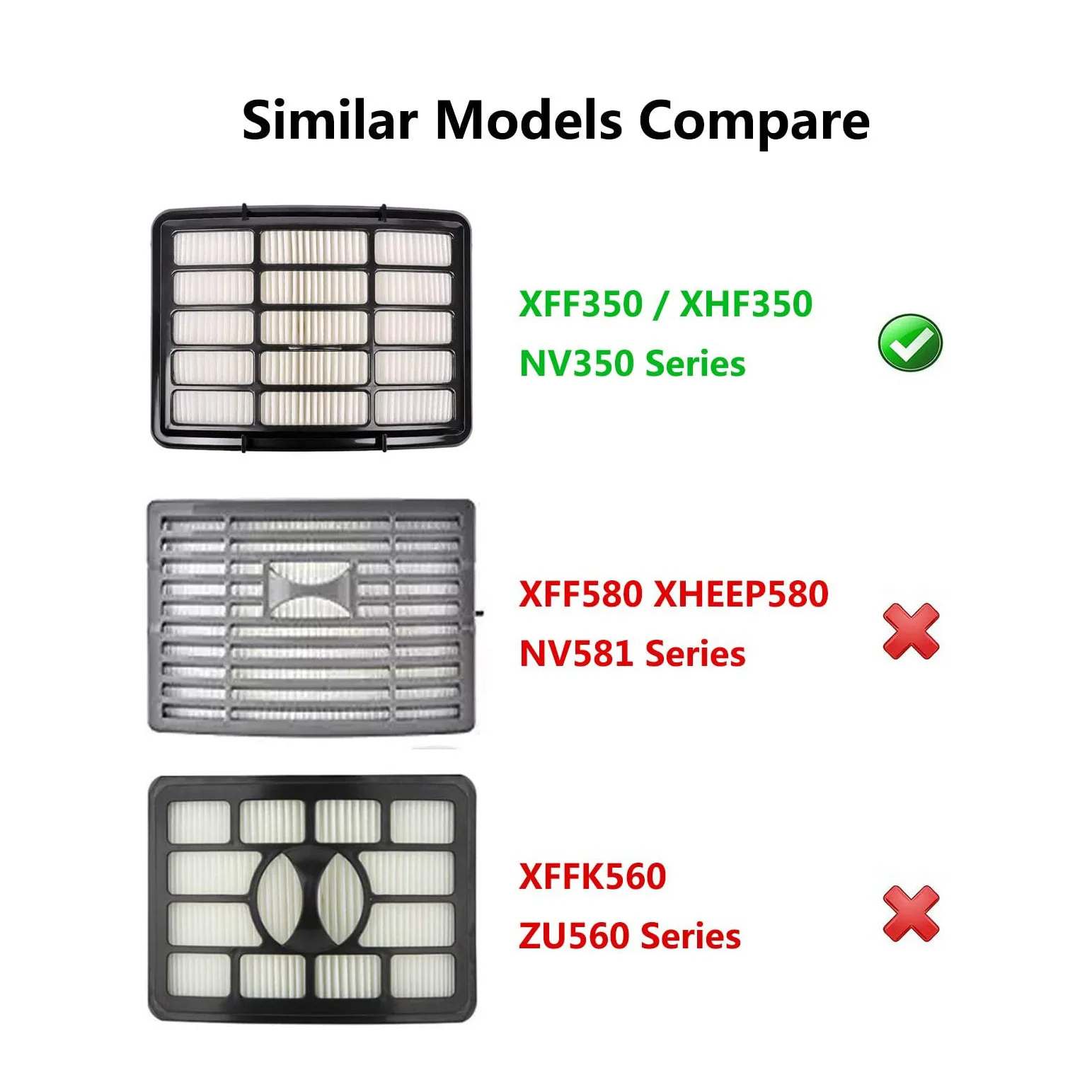 ตัวกรองสำหรับเครื่องนำทางฉลามยกออกไป NV350 NV360 NV351 NV352 NV355 NV356E NV357อะไหล่เปลี่ยนเครื่องดูดฝุ่นใน NV391 NV370