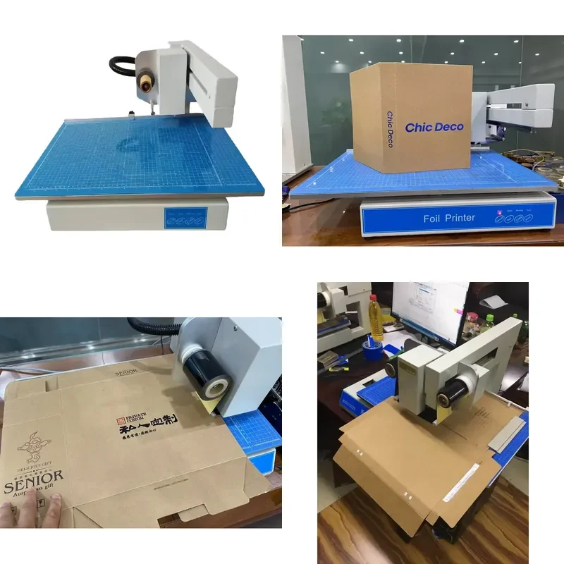 Automatic Bronzing Machine Aluminum Foil Printer Digital Hot Stamping Press for Paper Cardboard Leather DIY Craft Tool