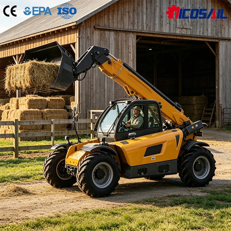 T3507 Compact Telehandler 3500kg Lift Capacity 7m Lift Height 4WD OEM Factory Direct for Farm Construction Warehousing