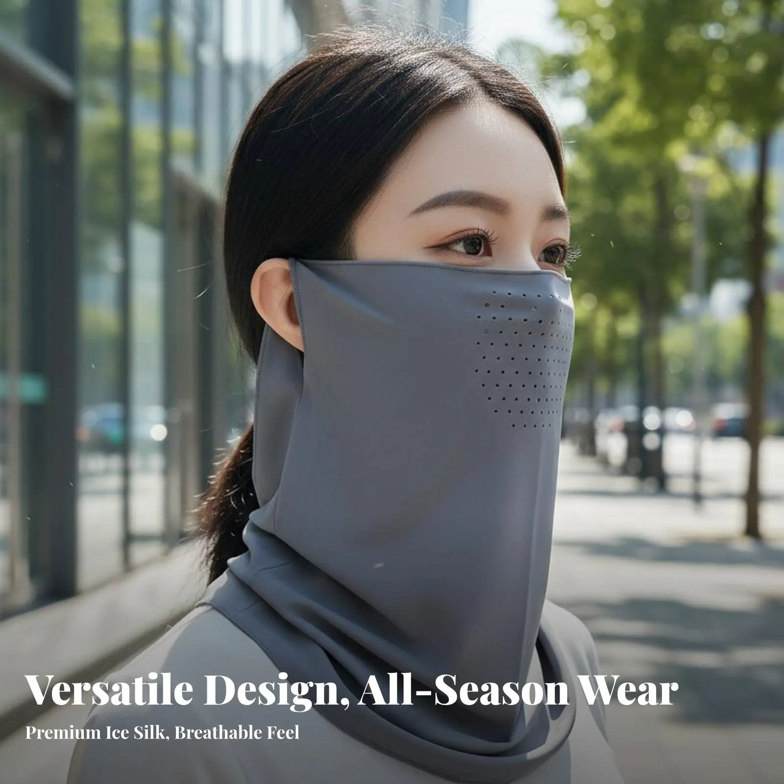 

Защитная маска для лица от солнца UPF 50, охлаждающая маска-гейтер для шеи, быстросохнущая, дышащая, с петлями для ушей