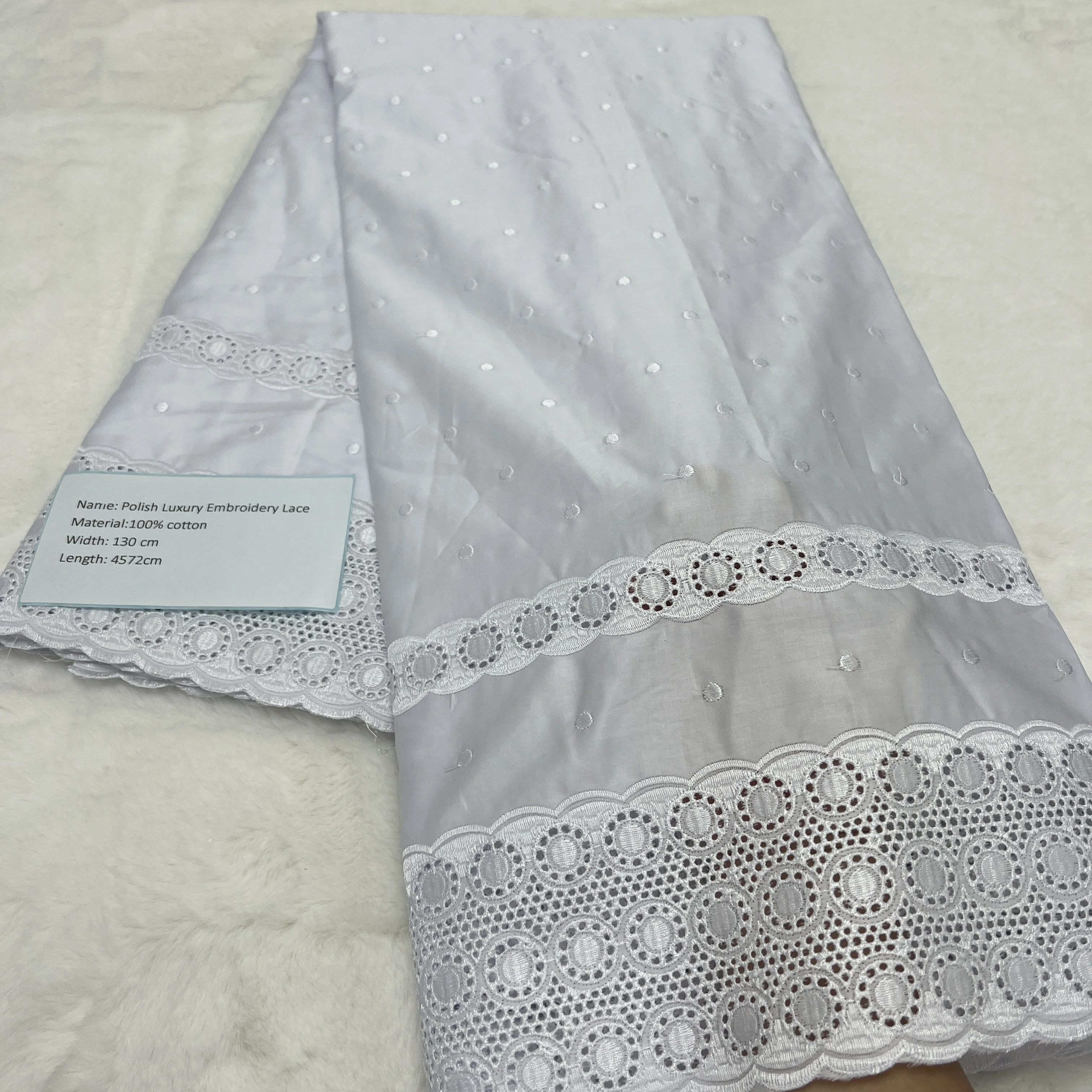 5 Yards High-end African Momen/Men Lace Fabric Tribute Silk Lace Swiss 100% Cotton Lace In Switzerland Fabric For Dress TV1219-3