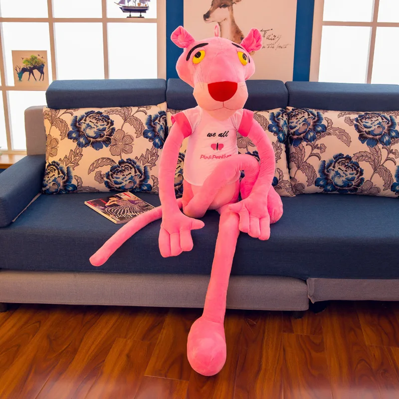 MINISO 50cm~170cm Różowa Pluszowa Lalka Zabawki Śliczny Kreskówkowy Leopard Wypchane Zwierzę Zabawka dla Niemowląt Dzieci Miękka Kawaii Wypchana Lalka Prezent na Boże Narodzenie