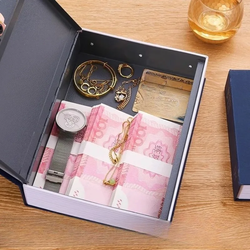 

Simulation book safe mini small with lock hidden password home home home anti-theft storage box