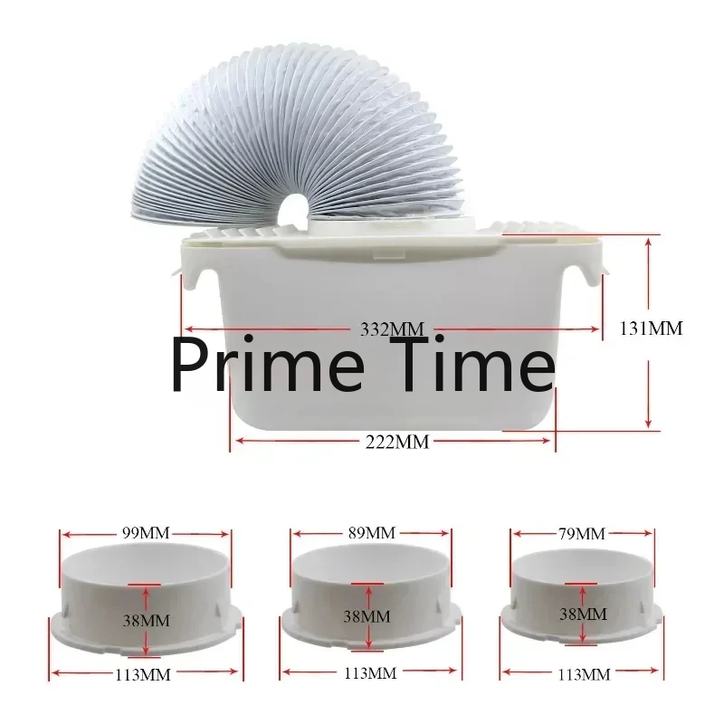 Universal Tumble Dryer Condenser Kits Vent Hose Ventillation Kit Box Part With 1'PVC Flexible Stretch  Exhaust Duct