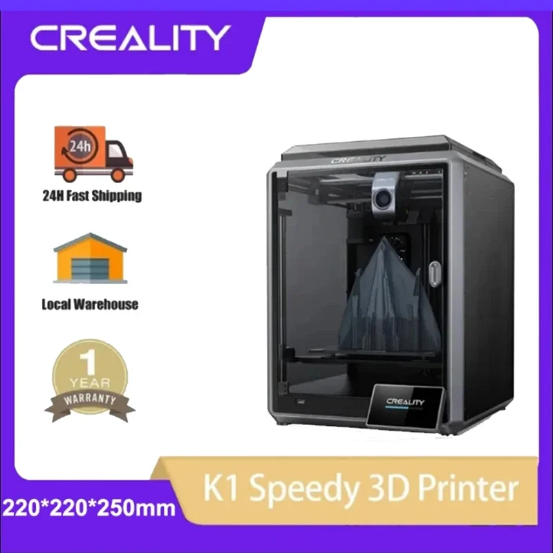 

CREALITY 3D Printer K1 Printers 600mm/s High Speed with 4.3''Color Touchscreen 220*220*250mm Printing Dual-gear Direct Extruder