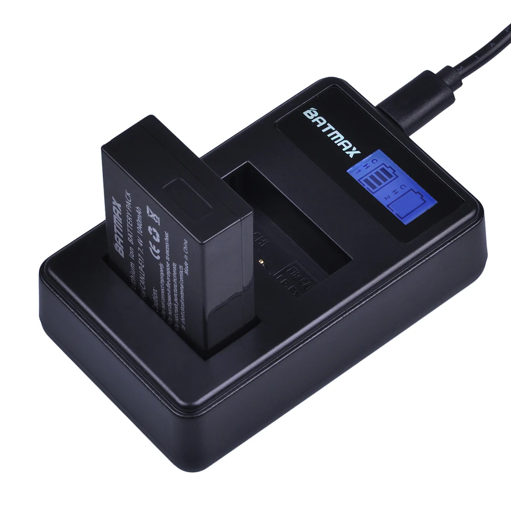 Batmax LP-E17 LP E17 Camera Battery+LCD Dual USB Charger for Canon EOS R8 RP R10 R50 M3 M6 200D 750D 760D T6i T6s 800D 8000D X8i