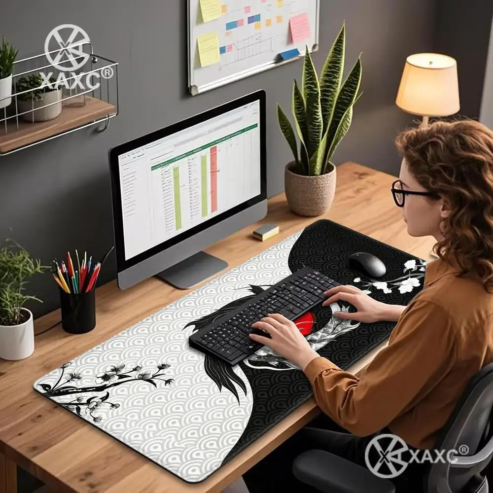 Gaming Mouse Pads Yin Yang Koi Taichi Neutral Xxl Table Mats Computer Big Mouse Pad Company Large Gamer HYBXXC Fish Desk mat