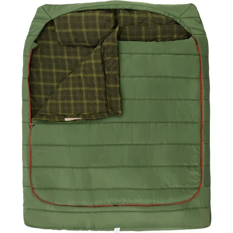 

0 Degree and 40 Degree Flannel Two Person Sleeping Bag with Pillows for Adults, Couples & Family, Doublewide Double S