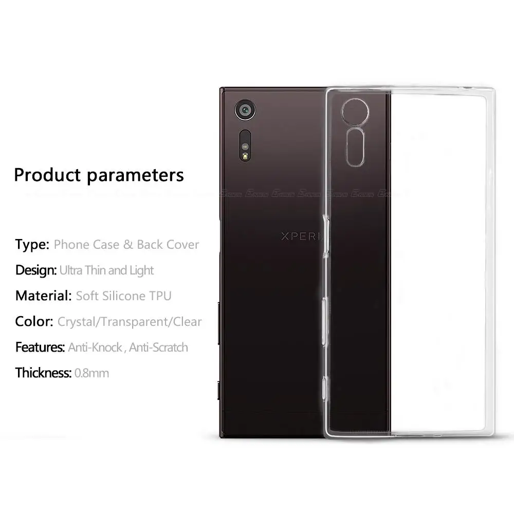 Ultra Slim Clear Soft TPU Case For Xperia XZ3 XZ2 XZ1 XZ Premium X Compact Performance XA1 Plus L2 Silicone Back Phone Cover