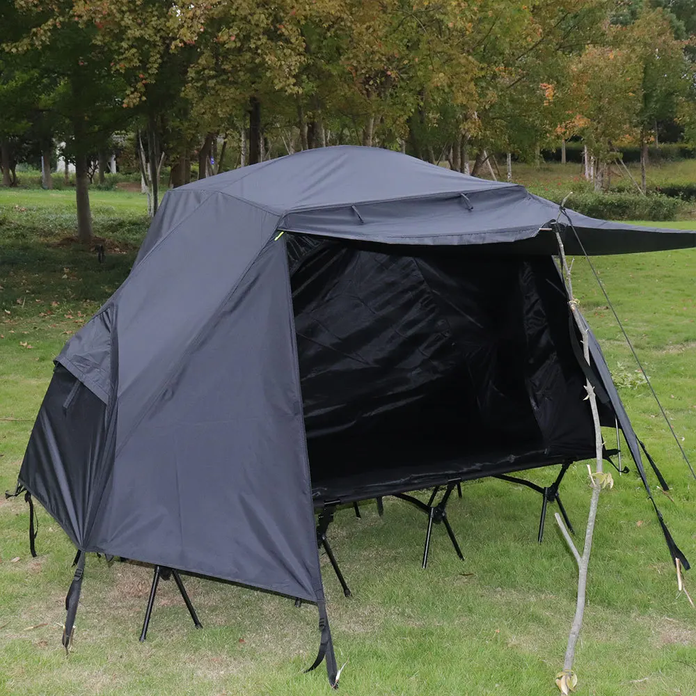 Ultra-long widened camp bed tent, four brackets stable 7075 aluminum load-bearing 200kg outdoor