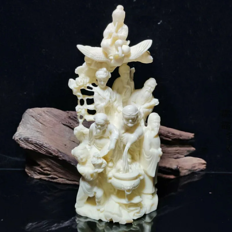 Ivory Nut Eight Immortals Crossing the Sea Each Show the Magic Power Buddha Ornament Eight Immortals Home Decoration Office Desk