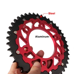 42T 76mm Sprockets Rear Back Sprocket Cog 100MM*6 Studs For Motocross Dirt Pit Bike Motorcycle Accessories