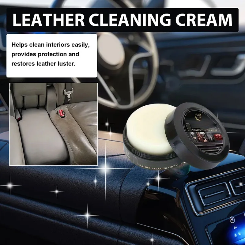 Paste Car Leather Seat Maintenance Care Oil Multifunctional Cream Interior Polishing Stain Removal Refurbished PU Cleaning