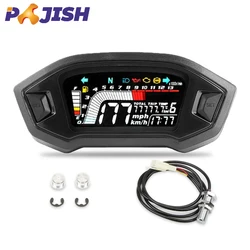 Motorcycle Modified Parts 12V Electronic LCD Instrument HD Waterproof LCD VA Panel Multi-function Speedometer
