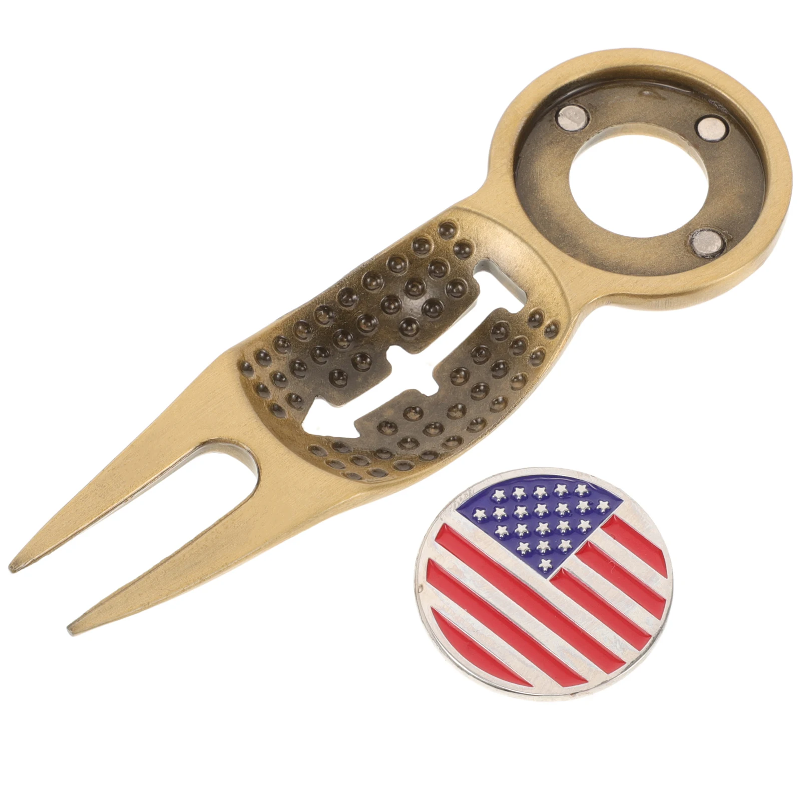 

Finish Golf Divot Tool Multifunctional Portable Golf Ball Marker Divot Repair Fork Golfing Tool Professional Ball Marker