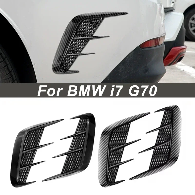 Shark Gills Side Fender Sticker Simulation Air Intake Trim For BMW i7 G70 Body Accessories