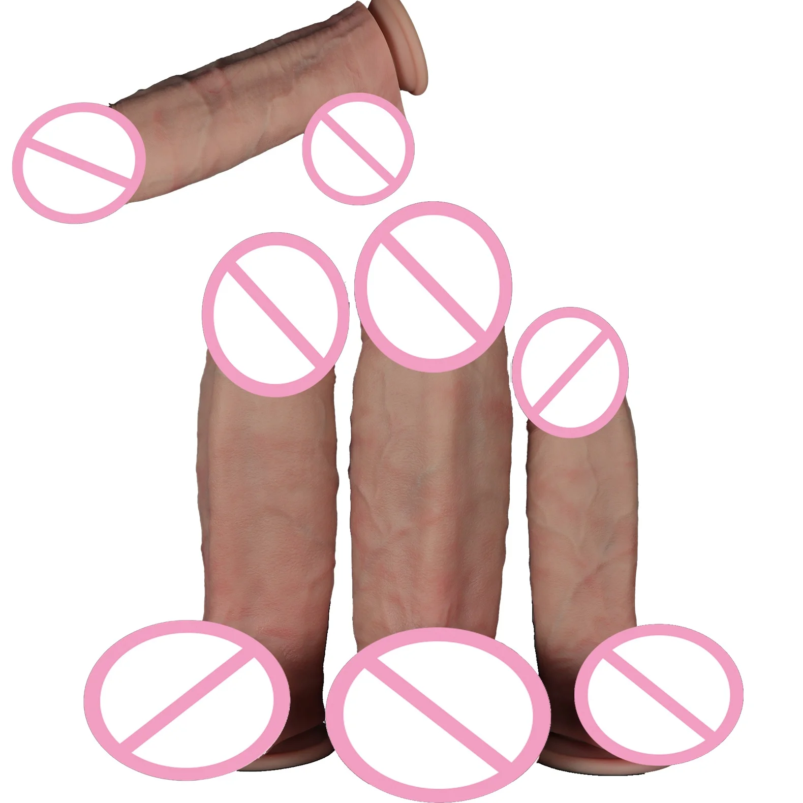 Huge Thick Dildo Tthree Sizes Of Anal Plugs Adult Sex Toys With Strong Suction Cupsoft Silicone Anal Plug For Man Women 18 Plus