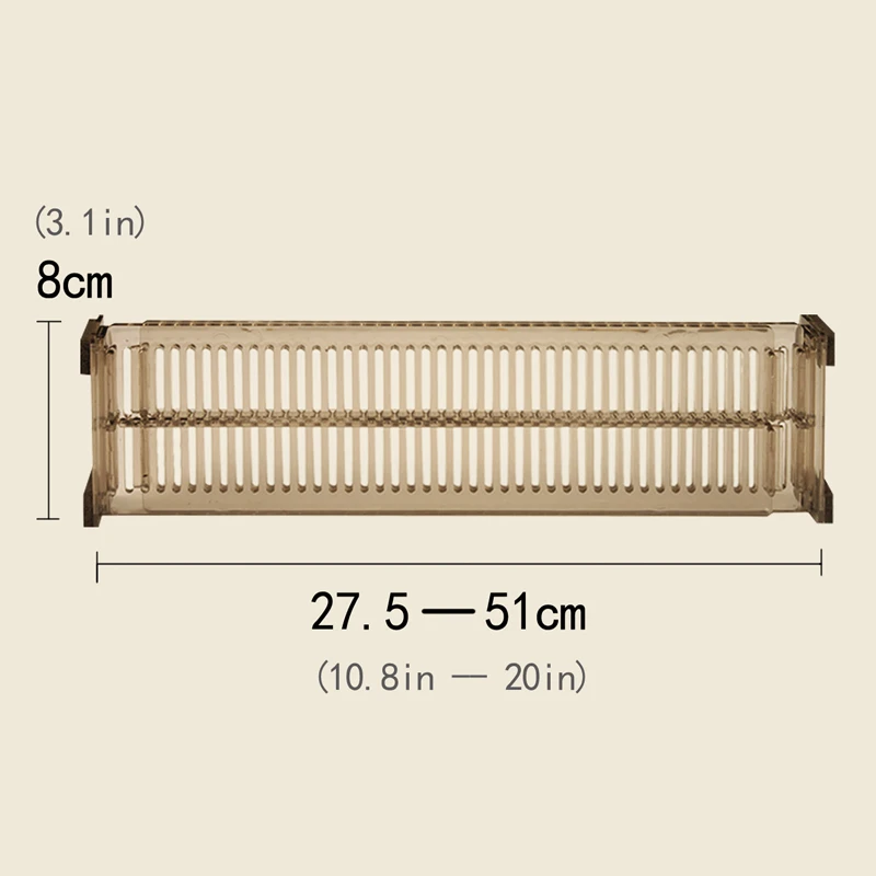 8, divisore per cassetti in plastica 4set, divisori per cassetti domestici, divisori per cassetti per riporre e organizzare, combinazione gratuita