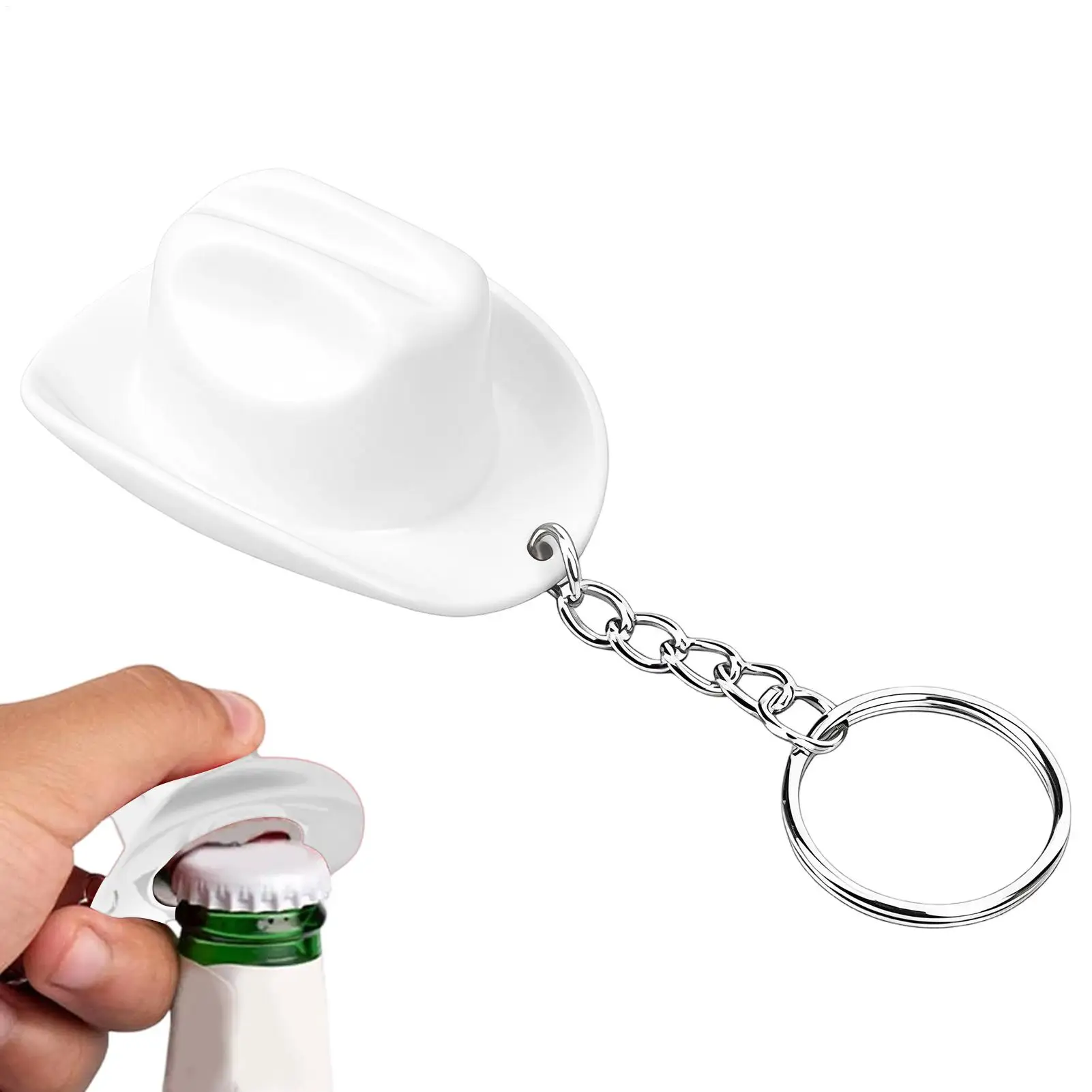 Cowboy Hat Style Bottle Opener Retro Western Ornament Cowboy Hat Shape Beer Opener Keychain For Tote Bag Backpack Car Keys