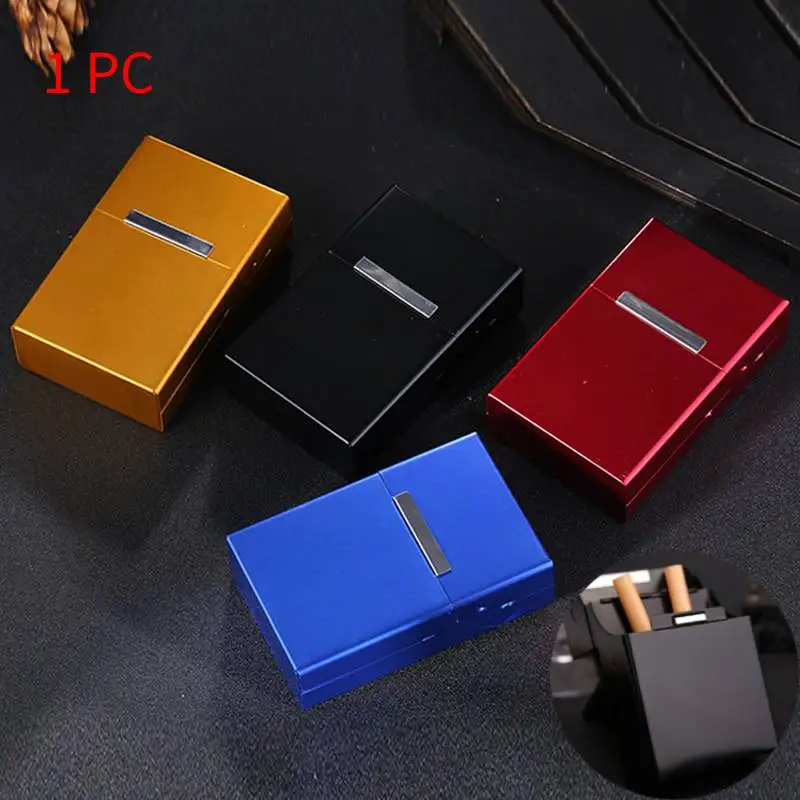 Magnetic Cigarettes Aluminum Cigarette Case Cigar Tobacco Holder Pocket Box Waterproof Anti-wrinkle Cigarette Accessories 1pc