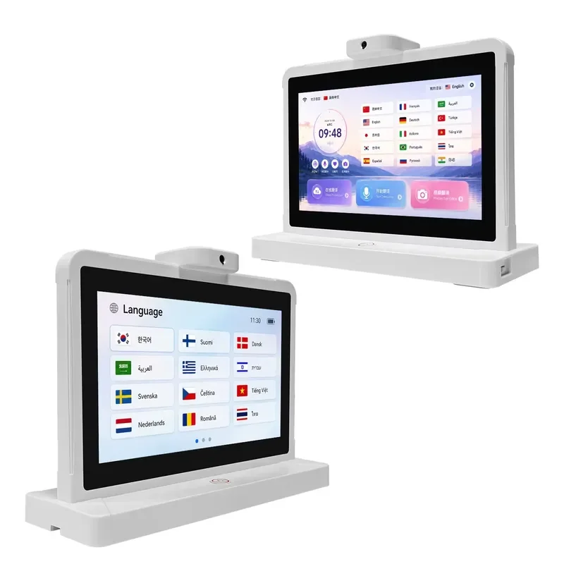 for Dual 10 inch Desktop AI Translator Online Cloud Translation Supports Over 100 Languages for Hotels Airports Government