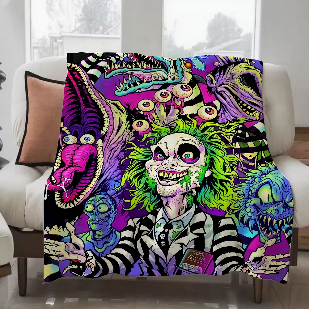 

Classic Movie B-beetlejuices Horror Comedy Blanket Design Lightweight Throw Blanket For Dorms, Naps, Living Room, Office,Sofa,Al