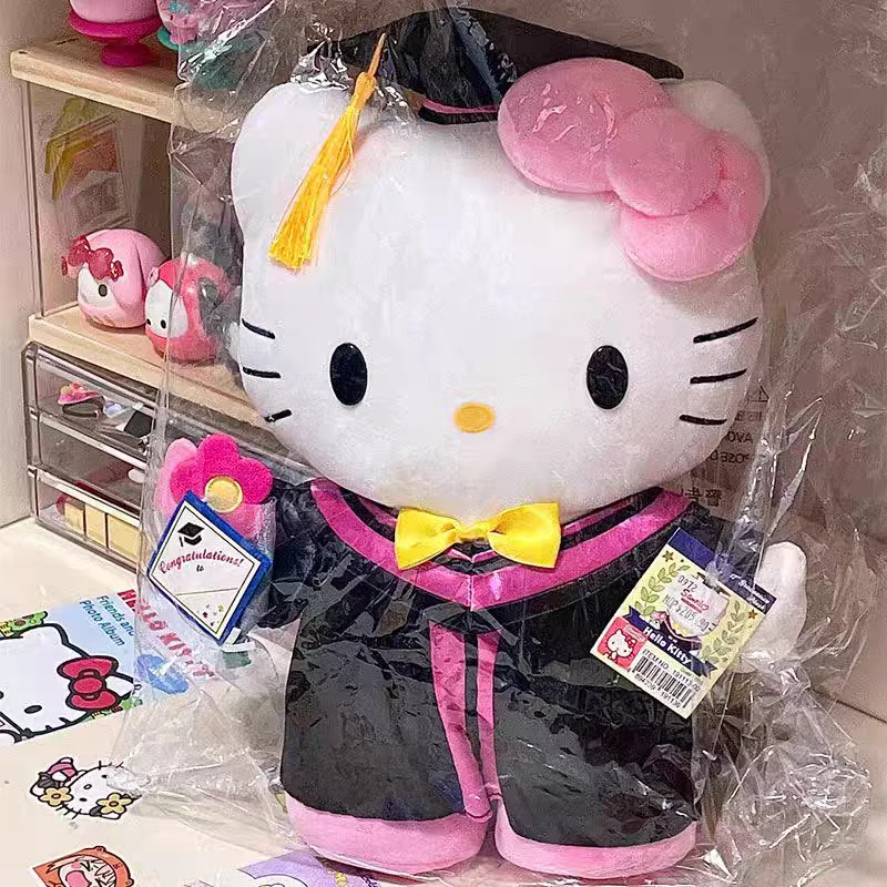 

Hellokitty Doll Graduation Gift for Girls KT Plush Toy Stuffed Animal Bachelor Doctor Cap Soft Toy Collectible Anime Movie