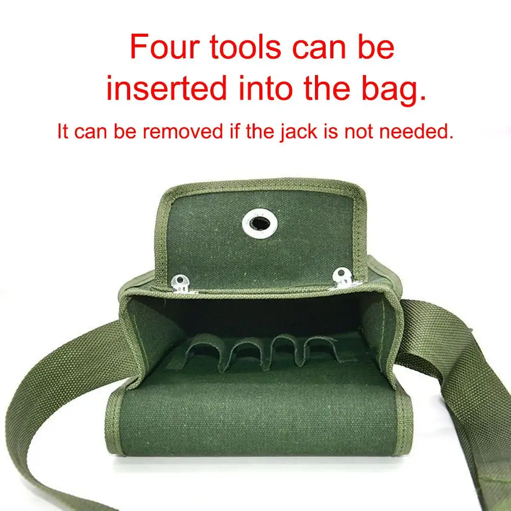 Green Canvas Tool Bag Thicken Crossbody Bag Utility Pouch Portable Hand Tools Storage Organizer For Technician DIY Home Garden