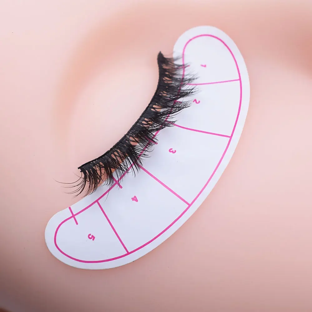 Gros Extension pratique conseils pour les yeux autocollant enveloppes outils de maquillage coussinets pour les yeux patchs en papier 3D cils sous les coussinets pour les yeux cils cils
