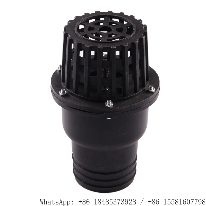 3 Inch Plastic Foot Valve Check Valve 75mm Outer Diameter Filter Screen Anti-backflow Water Pump Bottom Connection Fitting