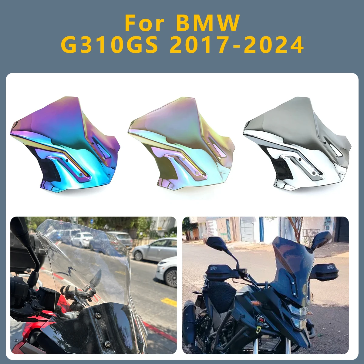 

Motorcycle Accessories Sport Touring Windscreen Deflector Windshield Visor For BMW G310GS G310 GS G310-GS 2024 2023 2017-2022