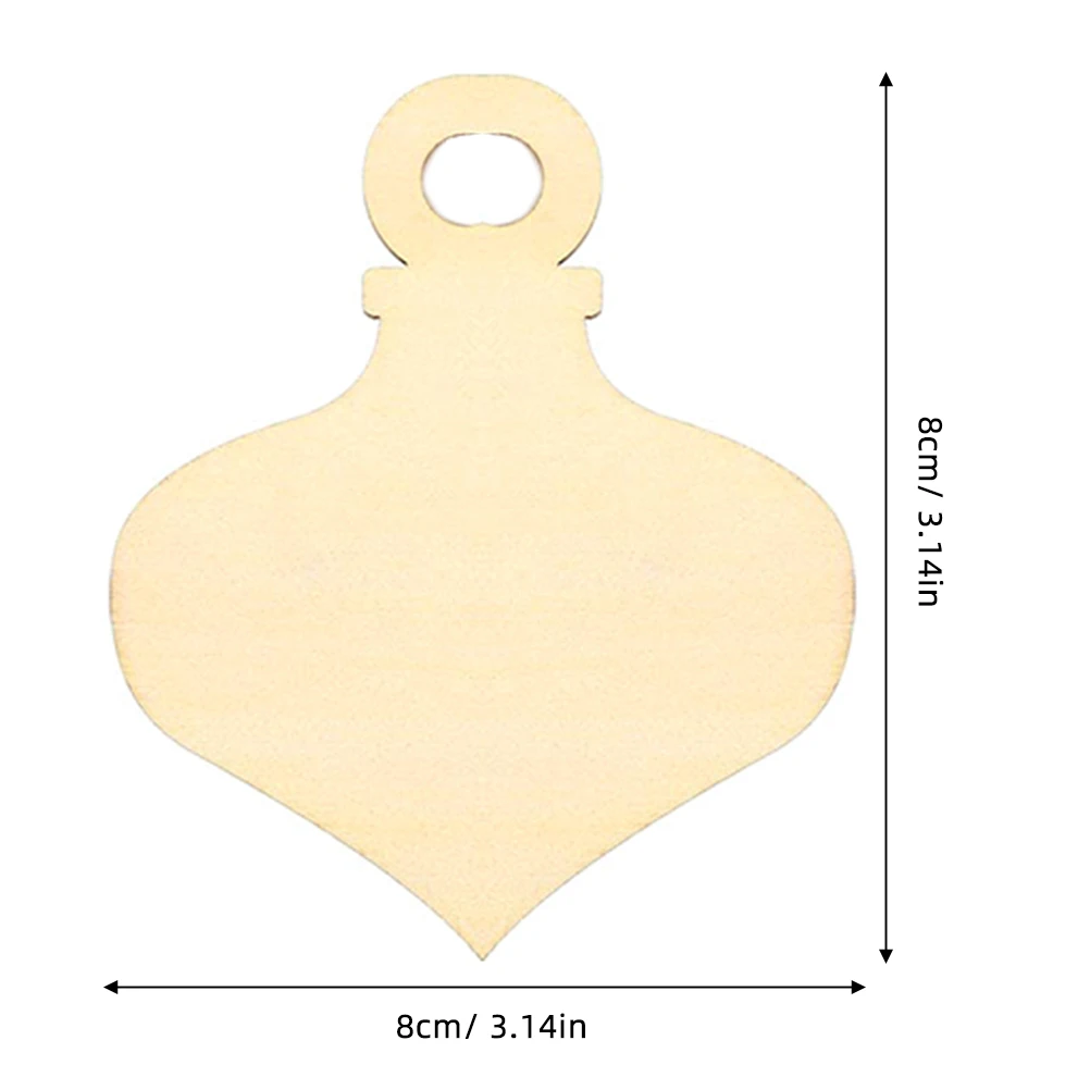 

60Pcs Wooden Pieces DIY Craft Kit Unfinished Pendants for Hanging Decor Wooden Pieces Hanging Pendant