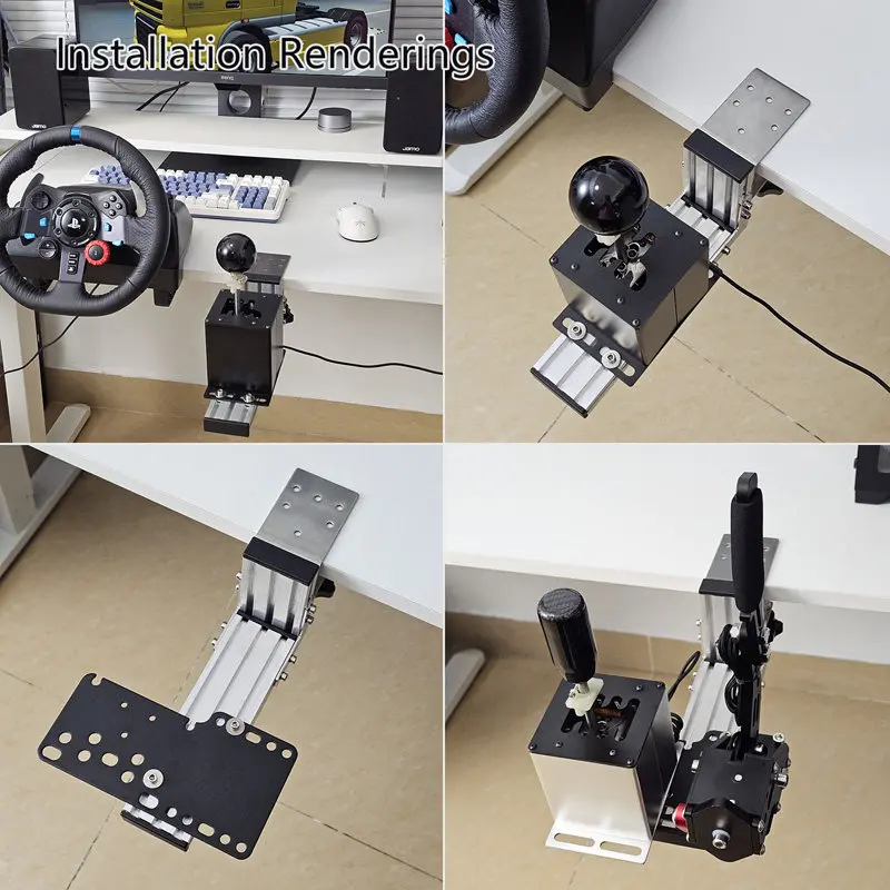 Desktop Aluminum Profile Shifter Mount Simulator Clamp Stand for MOZA HGP Logitech G27 PXN A7