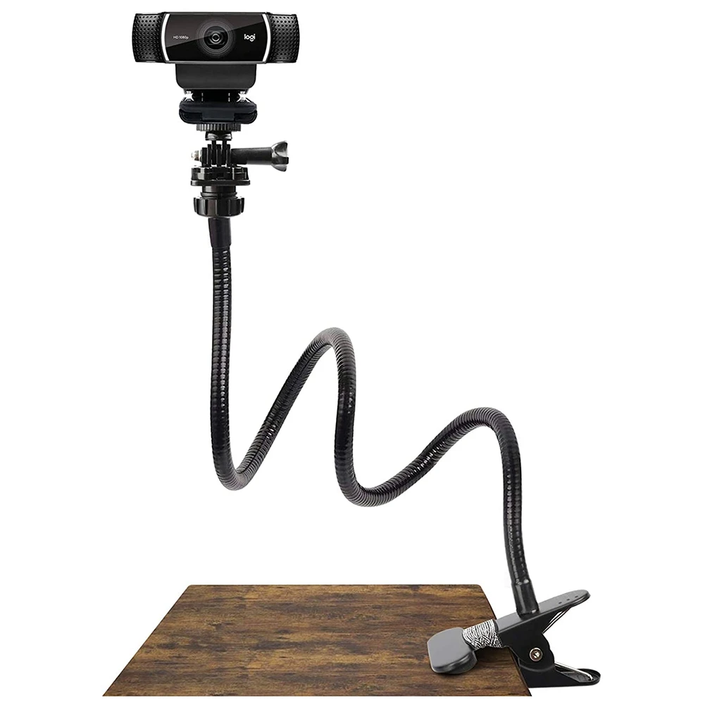 Webcam Stand 25 Inch Flexible Desk Mount Clamp Gooseneck Stand for Webcam C930E,C930,C920, C922X,C922, C925E