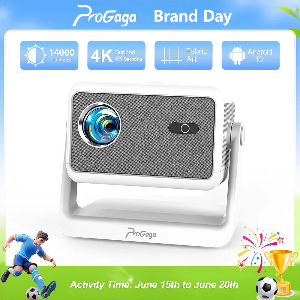 

PROGAGA PG370 MAX Mini Home Theater Projector 4K 1080P Video Android WIFI for Smartphone Cinema 700ANSI Portable Video Beamer