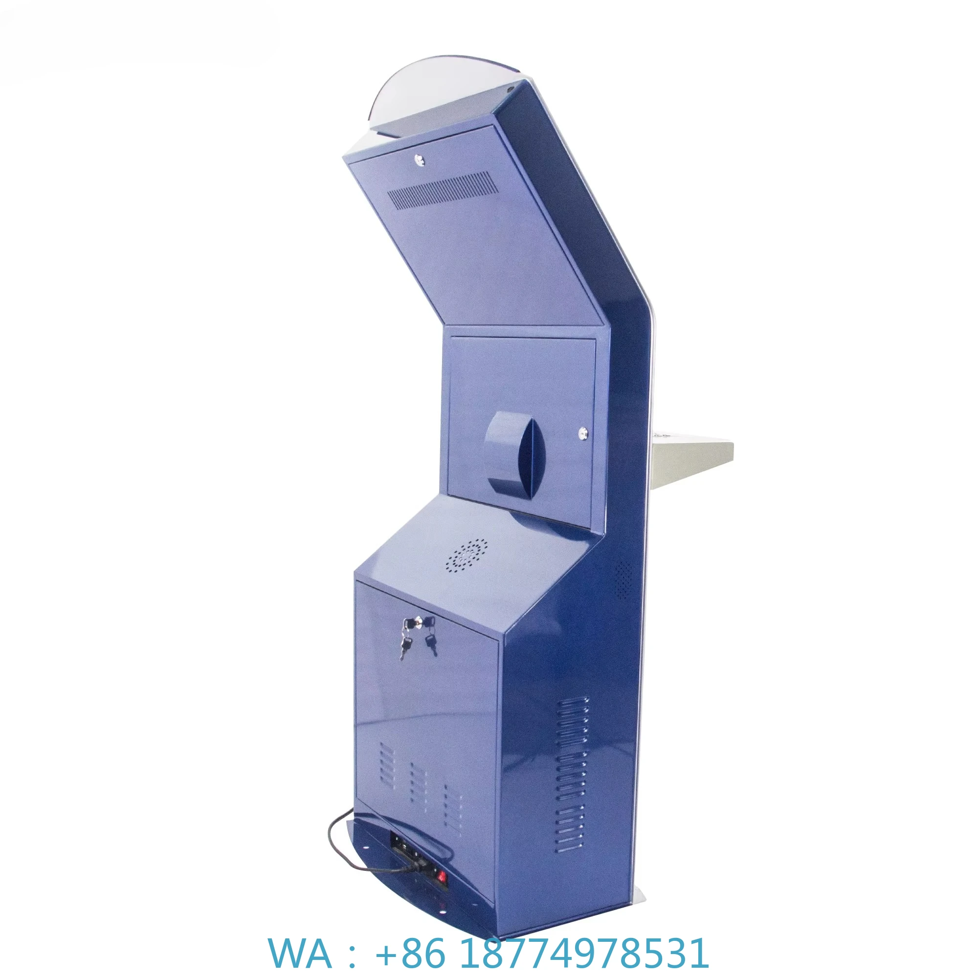 Keyboard 80mm Thermal Printer QR Code Payment Kiosk 21.5-Inch Self-Service Queue Kiosk for Banking/E-Government/Hospitals Metal